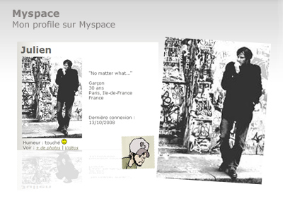 Profil graphiste myspace