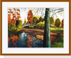 Aquarelle, Jardin Public Bordeaux, Julien Dugu�