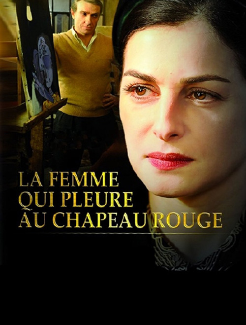 femme pleure chapeau rouge