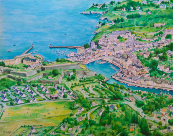 aquarelle belle ile dugue