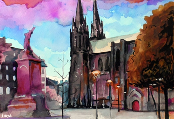peinture clermont-ferrand : place de la victoire