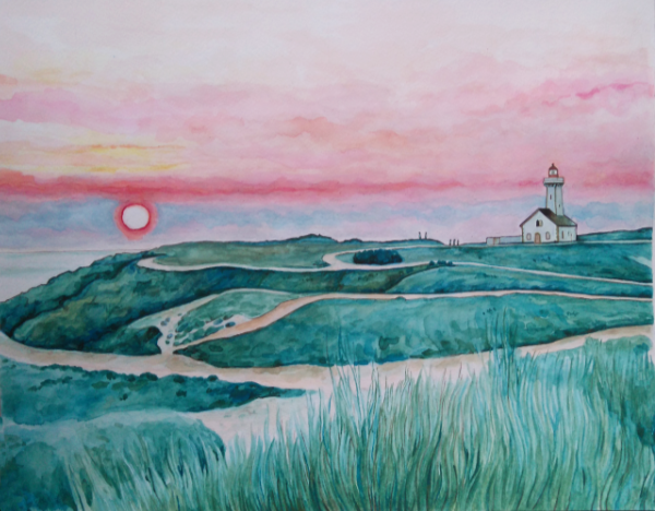 coucher de soleil pointe des poulains