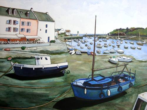 sauzon aquarelle belle ile