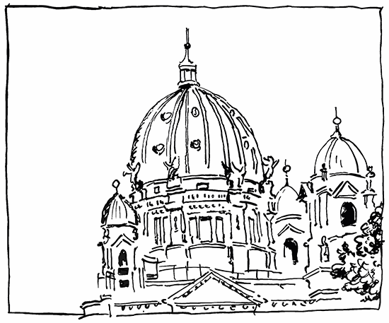 Dessin à Berlin du Berliner Dom