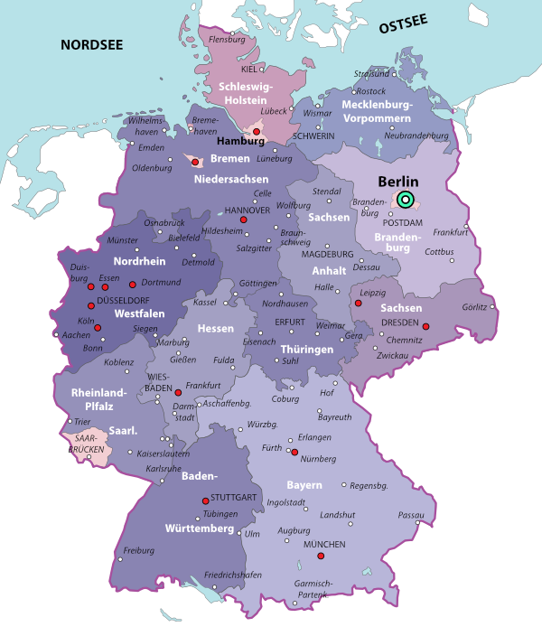 carte allemagne