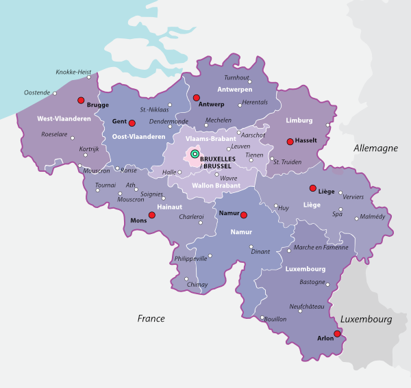 Carte belgique