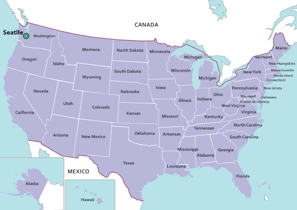 Carte usa seattle