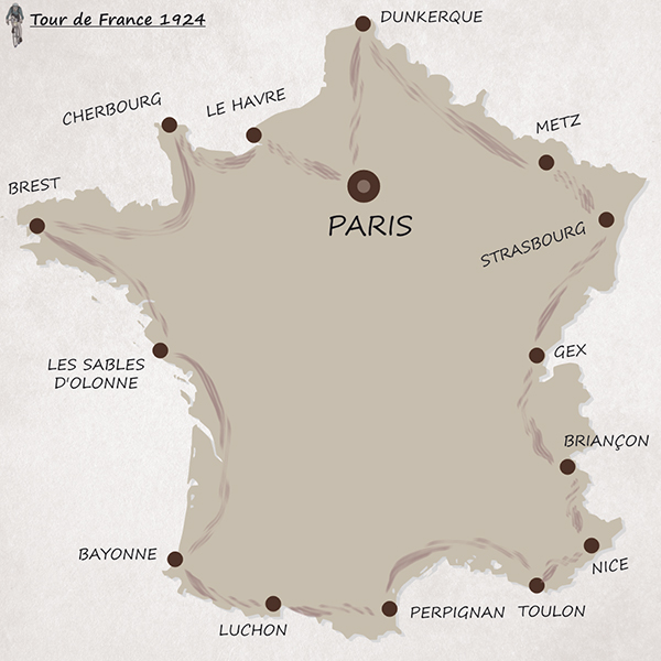 carte france 1924 parcours