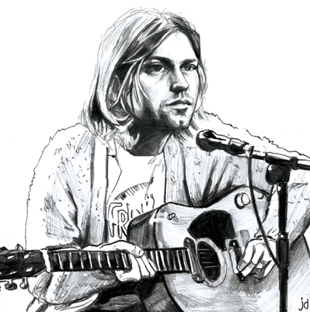 portrait kurt cobain