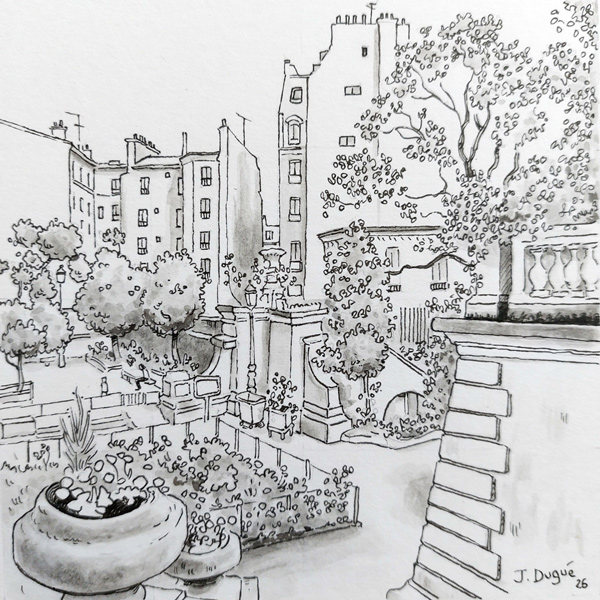 square capitan julien dugue dessin paris