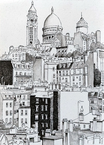 butte montmartre dessin