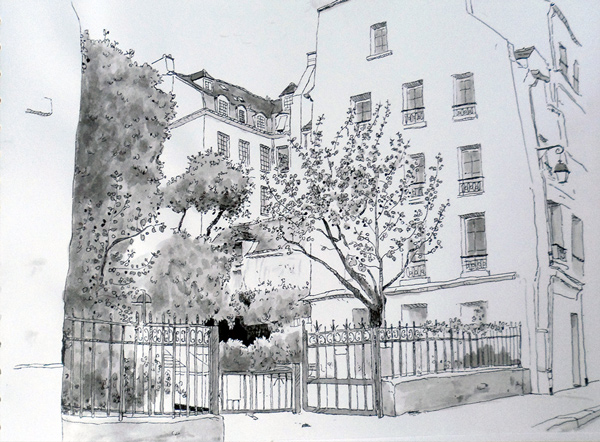 rue de bievre julien dugue dessin paris