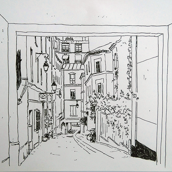 passage des postes croquis paris