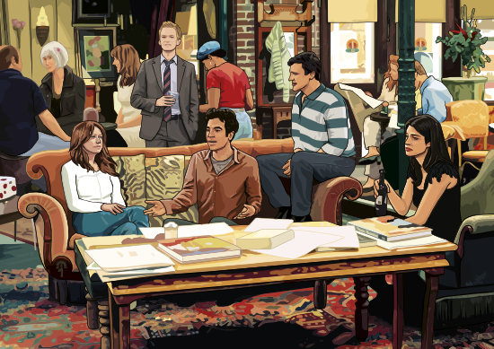 illustration friends how i met your mother