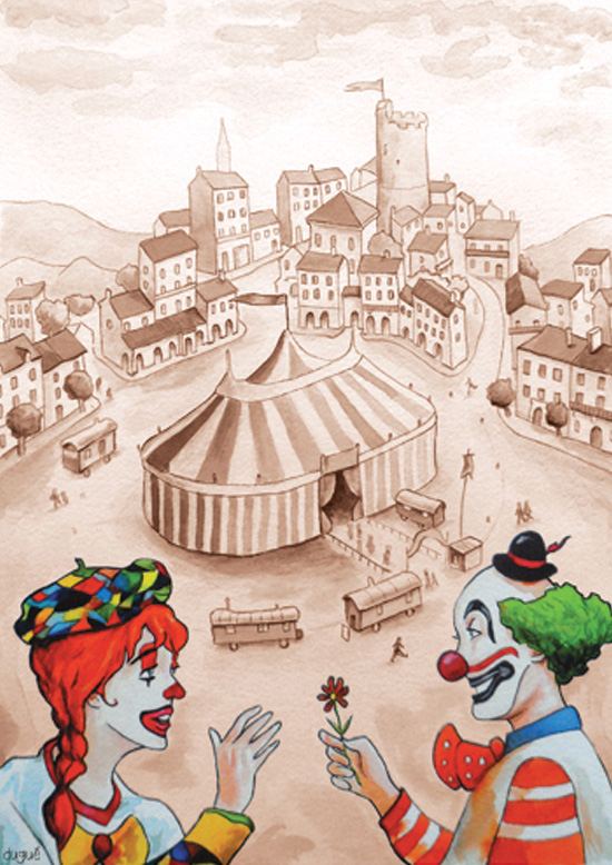 dessin conte cirque