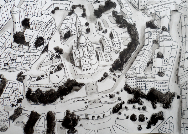 Montmartre depuis les cieux