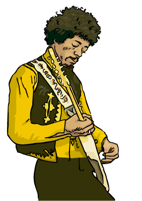 illustration jimi hendrix seattle