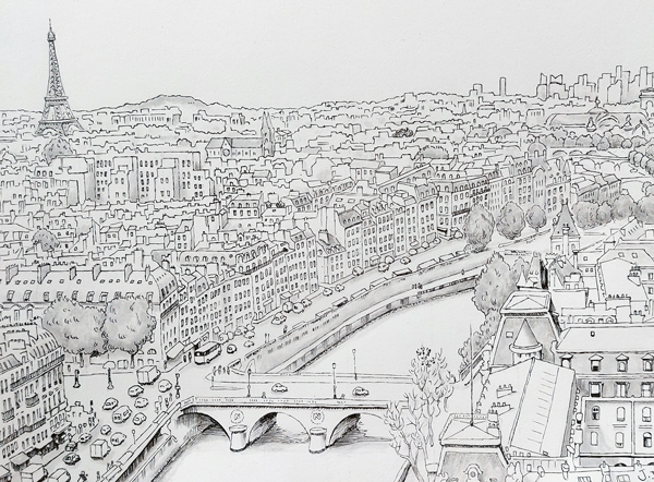 croquis paris ile de la cite