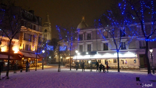 place tertre neige