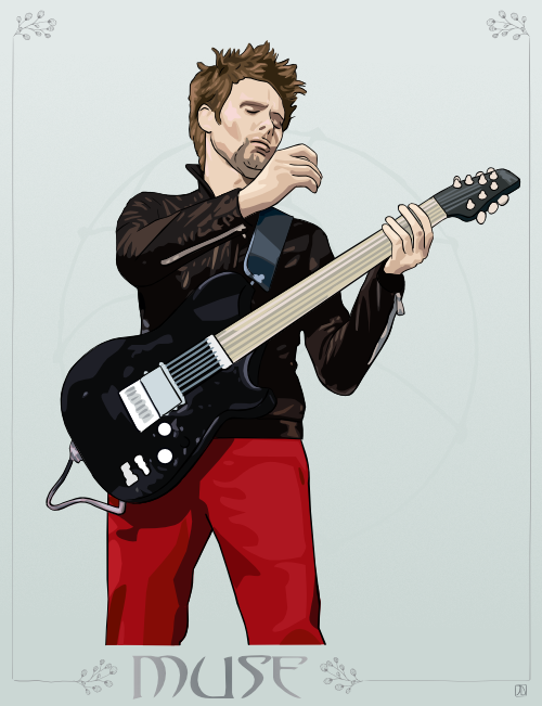 dessin matthew bellamy muse