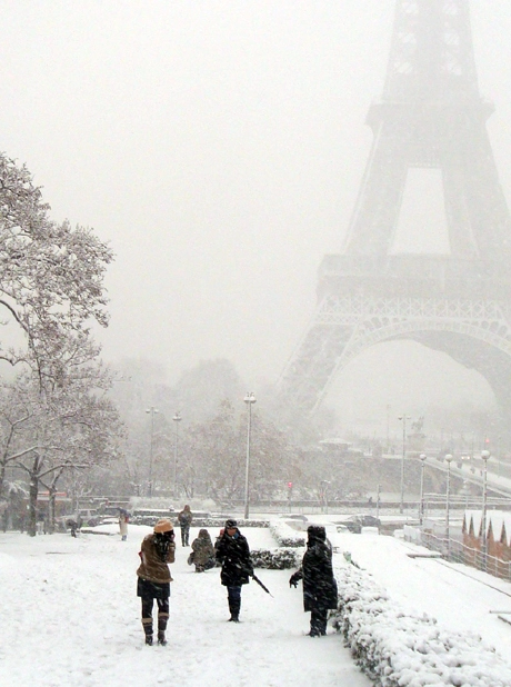 Neige au Trocadéro