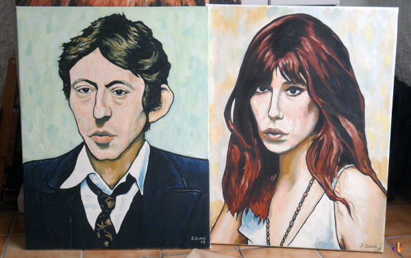 peintures gainsbourg birkin