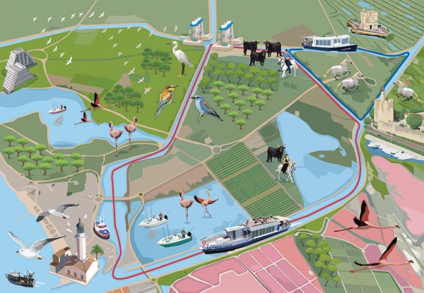Création d'un plan touristique de la Camargue