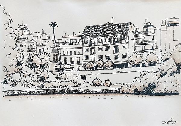 croquis guadalquivir seville