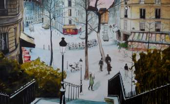 montmartre aquarelle paris