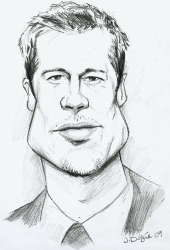 Brad Pitt caricature