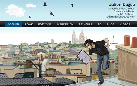 homepage graphiste julien dugue