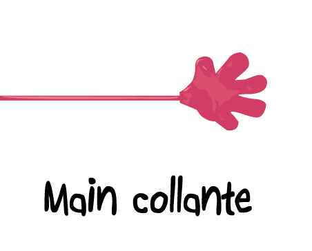 main collante annees 80 jouet main collante