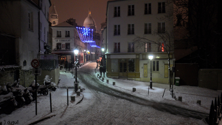 neige montmartre sacre coeur