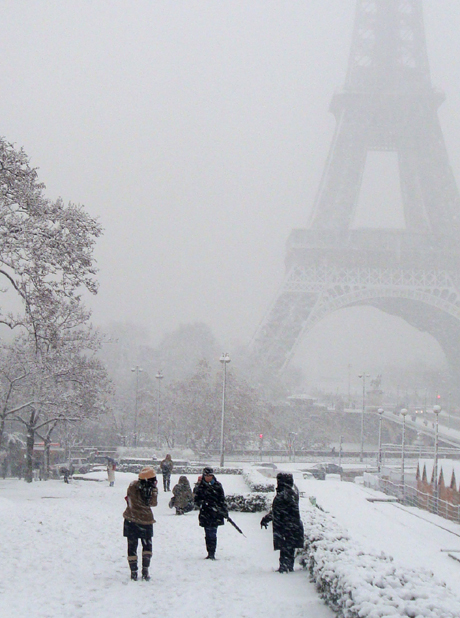 champ de mars neige