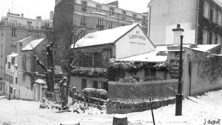 paris neige mars lapin agile