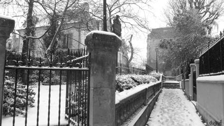 paris neige mars allee des brouillards