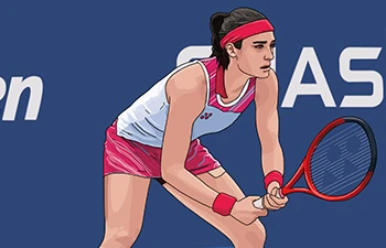 dessin de caroline garica pour un livre sur le tennis