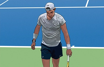 illustration sur le tennis pour un livre jeunesse de présentaion de ce sport