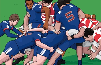 illustration d'un joueur de l'Equipe de France de Rugby