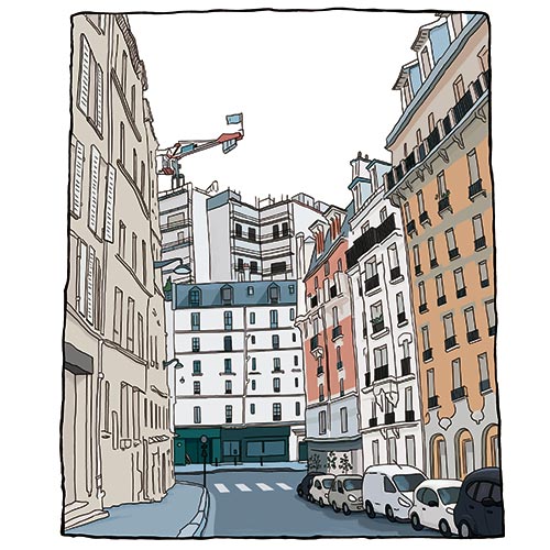 croquis rue lyonnais paris