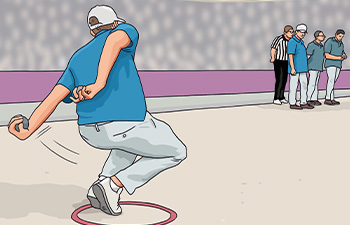 illustration livre sport petanque