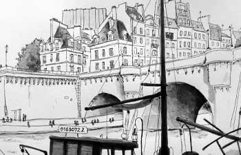 croquis paris pont neuf